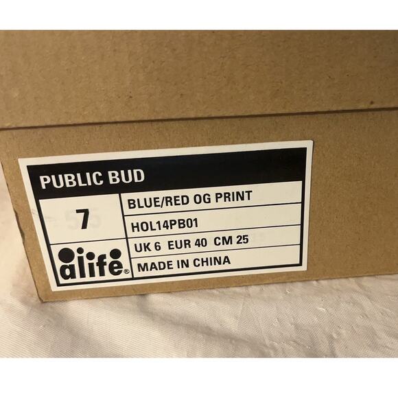 Alife Budweiser Mens Size 7 Public Bud King of Beer Canvas Sneakers - NEW w/Box - Picture 3 of 13